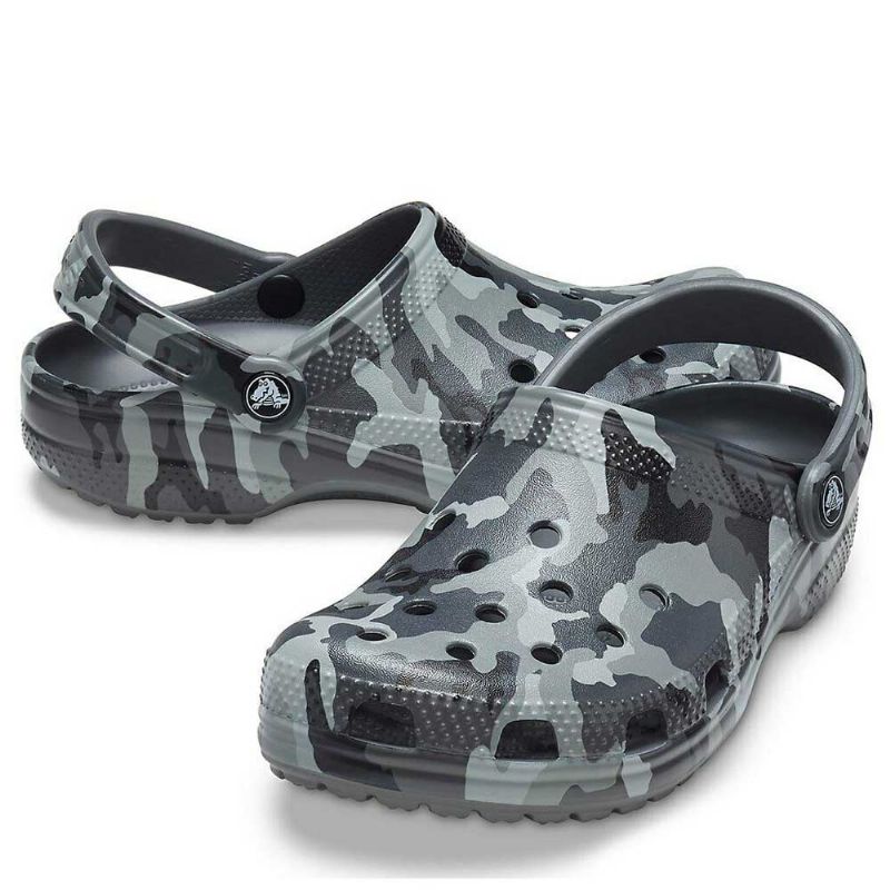 Crocs Classic Printed Camo Clog Slate Grey/Multi UK 3-4 EUR 36-37 US M4/W6 (206454-0IE)